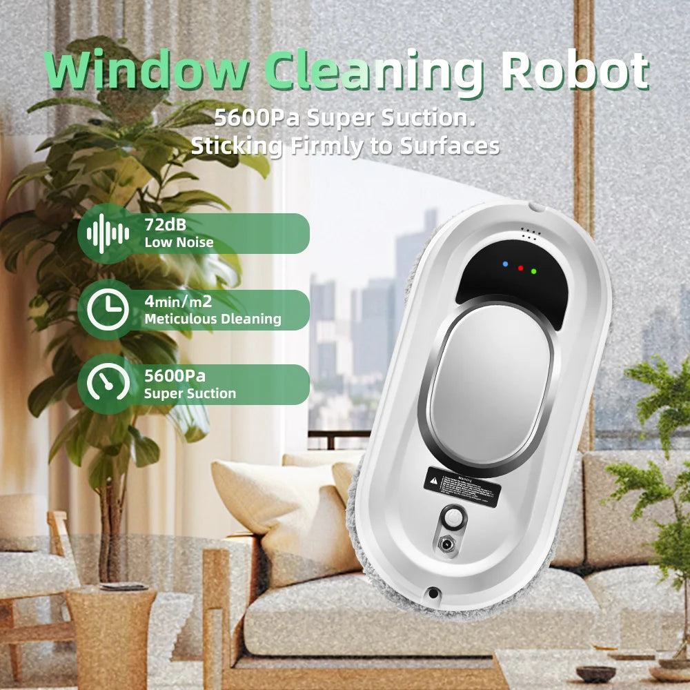 Electric Window Cleaning Robot 5600Pa Automatic & Remot Control Limpiacristales Vacuum Glass Washing Robot for Home Applianc…