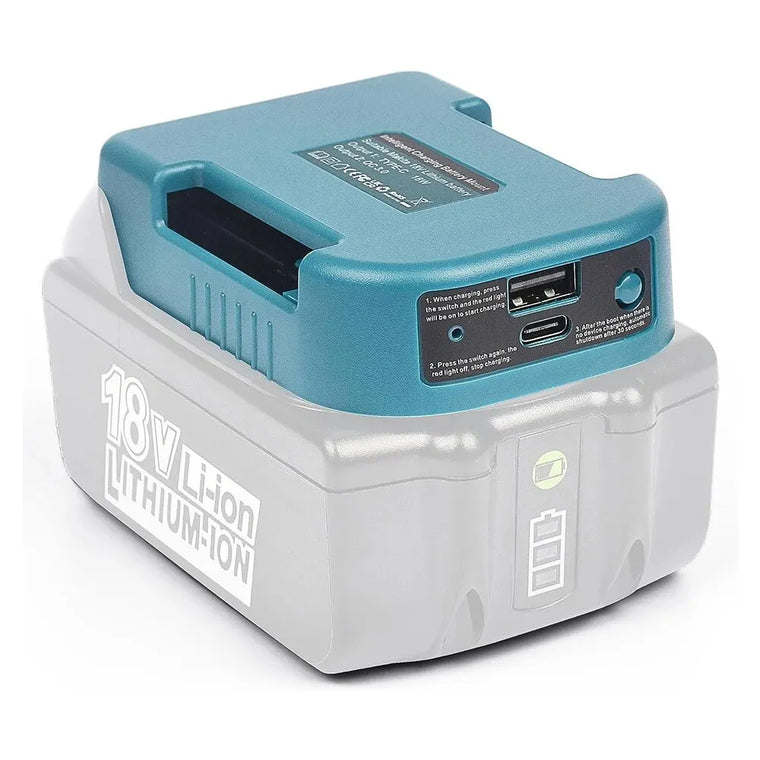 For Makita 18V With USB With Type-C Battery Holder For Makita 18V Battery BL1840 BL1850 BL1860 Charger Adapter Charging