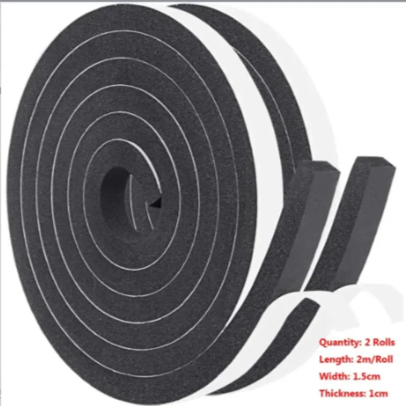 4m Foam Window Sealing Strips Windproof Sound-Proof Door Weather Stripping Dustproof Self-adhesive Tape Door Seam Sealing St…