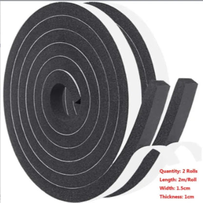 4m Foam Window Sealing Strips Windproof Sound-Proof Door Weather Stripping Dustproof Self-adhesive Tape Door Seam Sealing St…