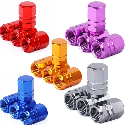 Tire Valve Stem Caps Decorative Tires Accessories Aluminum Alloy Nipple Wheel Caps For Cars Motorcycles Bicycle Cover Dustpr…
