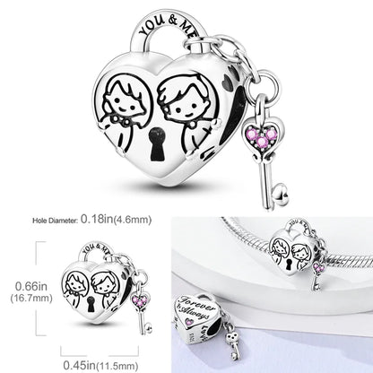 2026 Hot Sale Charms Bead 925 Sterling Silver Pink Butterfly Luminous Firefly Dangle Fit Bangle Bracelet Necklace DIY Jewelr…