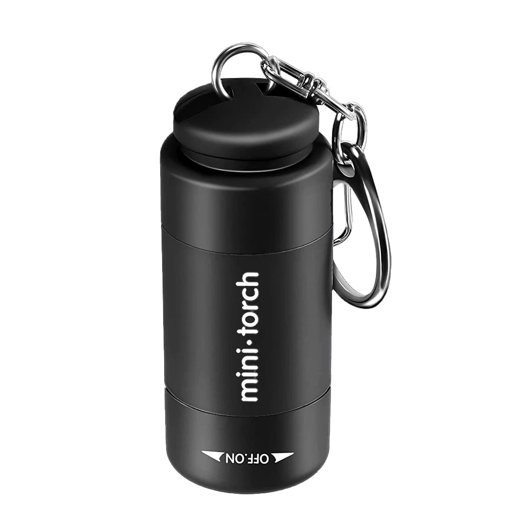 USB Rechargeable LED Multifunctional Strong Light Pocket Keychain Flashlight Waterproof Outdoor Hiking Camping Mini Flashlig…