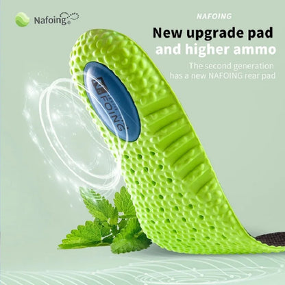 Sports Shock Absorption Insole Green PU Memory Foam Breathable Arch Support Orthopedic Shoes Pad Men Women Feet Care Shoes P…