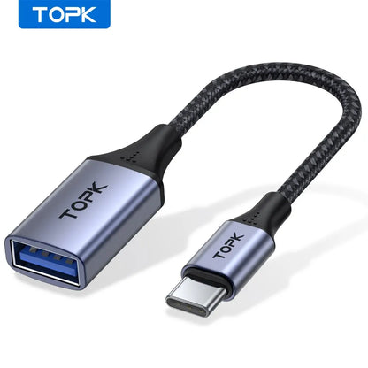 TOPK USB C to USB A Dapter OTG Cable Type C Male to USB 3.0 2.0 Female Cable for MacBook Pro Samsung Type C Adapter - image 7