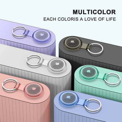 Waterproof Anti-lost Keychain Holder TPU Case for Apple Airtag Air Tag Dog Cat Pet Collar Keys Tracker Protective Full Cover…