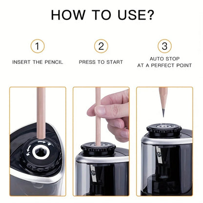 Electric Sharpener Assembly Desktop Automatic Pencil Sharpener Suitable To Pencils (6-8mm) for Students School Office Statio…