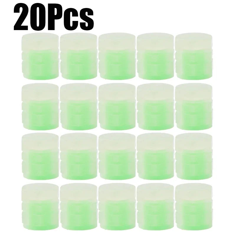 Luminous Valve Caps Fluorescent Night Car Tire Valve Caps Motorcycle Bike Glowing Decor Wheel Nozzles Tyre Cap Car Accessori…