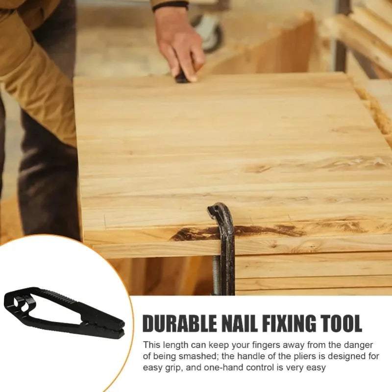 Portable Nail Fixer Tool Woodworking Nail Fixer Plastic Sliding Joint Pliers Protect Fingers for Maintenance and Woodworking…