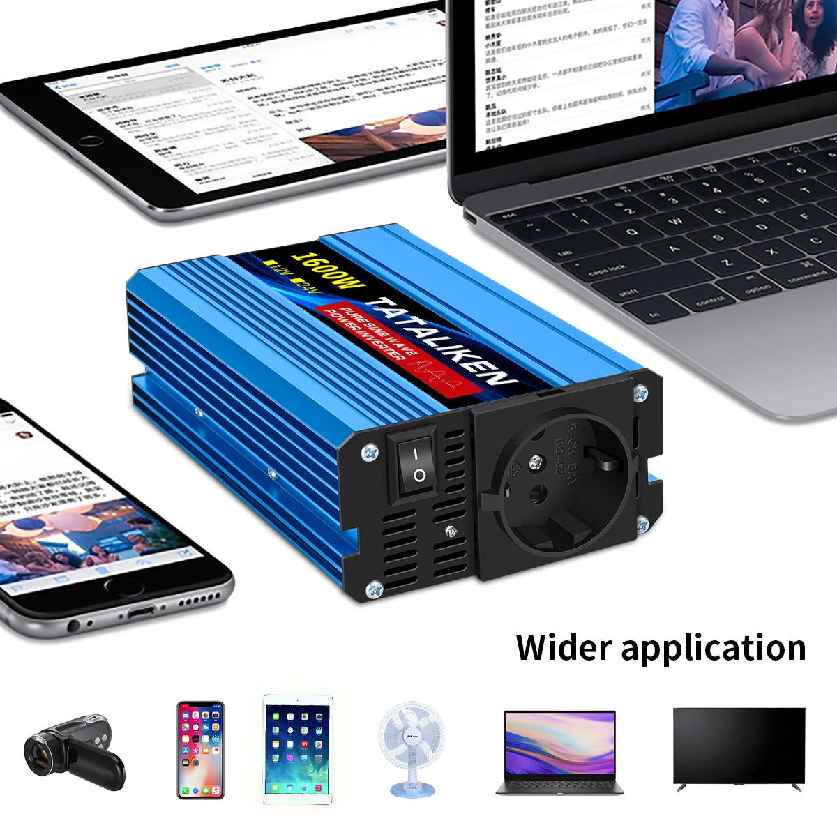 Pure Sine Wave Inverter 1000W-4000W DC 12V and 24V to AC 220V 50hz Power Inverter Charger Adapter Universal Socket - image 3