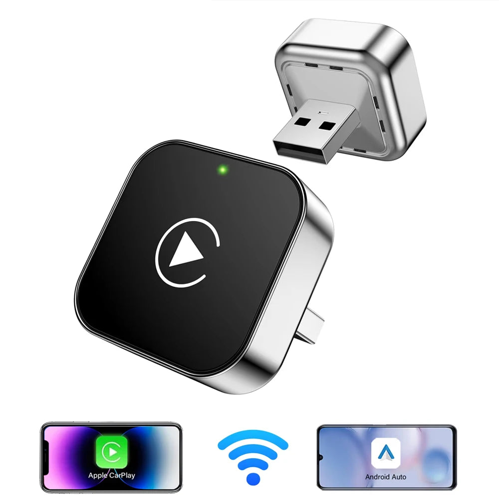 XUDA 2in1 Wireless CarPlay Adapter Android Auto AI Smart Box Car Intelligent Systems For VW Toyota Nissan Honda Ford Benz -…