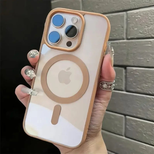 Transparent For Magsafe Magnetic Case For iPhone 16 17 Air 16e 15 14 Plus 13 12 11 Pro Max Wireless Charging Hard Protect Co…
