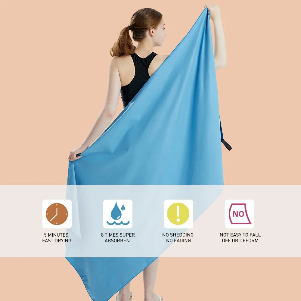 Microfiber Towel Quick Dry Towel Travel Towel Sports Towel Beach Towel Sandproof Soft Light Towel For Swim, Yoga, Gym - imag…