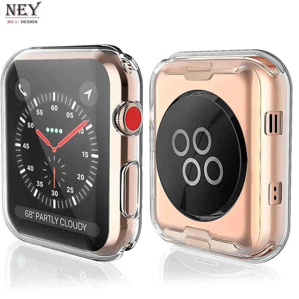 Soft TPU Screen Protector for Apple Watch 10 9 8 45mm 41mm 44mm 42mm 46mm 49mm Full Case Cover for IWatch Ultra 7 SE 6 5 4 3…