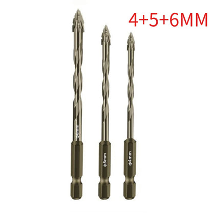 High-Four-Edged Serrated Eccentric Drill for Dry Drilling of Ceramic Tiles, Glass, Marble, Concrete, Stainless Steel Drill B…