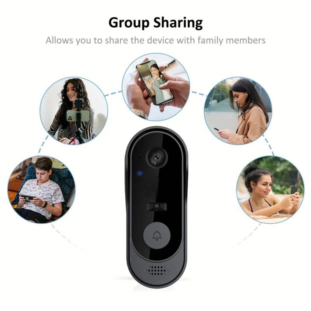 Tuya WiFi Smart Video Doorbell 1080P HD Outdoor Peephole Camera with Two-Way Audio Intercom Waterproof Home Security Door Ey…