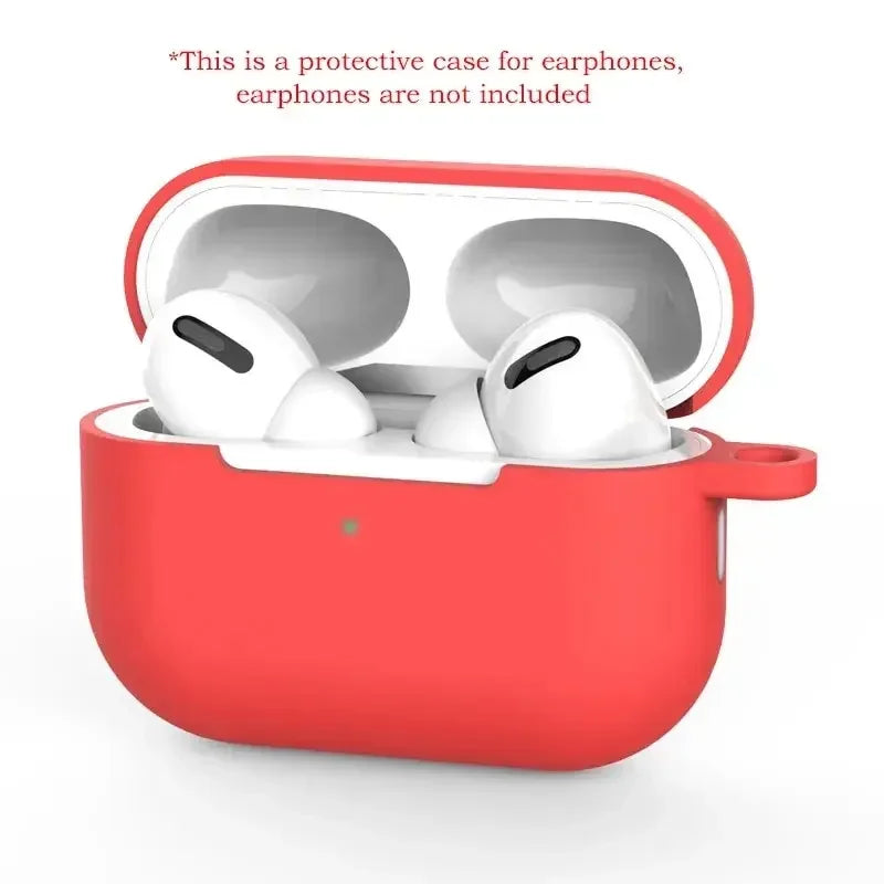 For AirPods Pro Protective Case Silicone New Solid Color Apple Bluetooth Headset Soft Case Protective Cover - image 12