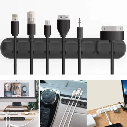 NNBILI Silicone USB Cable Organizer Cable Winder Desktop Tidy Management Clips Cable Holder for Mouse Headphone Wire Organiz…
