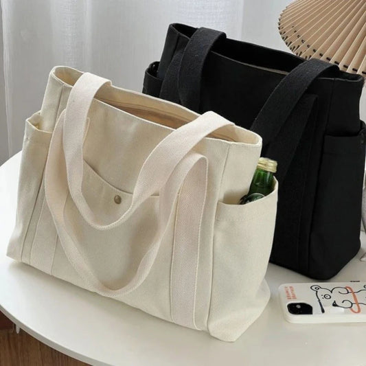 Large Capacity Canvas Tote Bags for Work Commuting Carrying Bag College Style Student Outfit Book Shoulder Bag Shopping Bag…