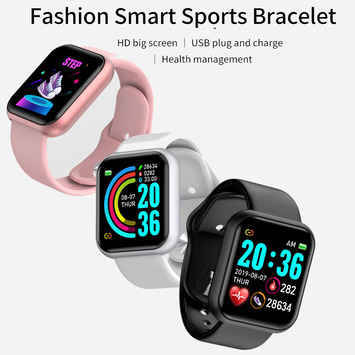 Smart Watch For Women Men Wristwatch Bluetooth Connected Phone Player Music Fitness Sport Bracelet Sleep Monitor Digital Wat…