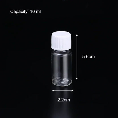 1/10Pcs Refillable Bottles 10ml 20ml 30ml 50ml 80ml 100ml Plastic PET Clear Empty Seal Bottles Sample Containers with Screw…