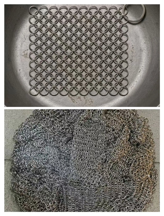 10/15cm stainless steel pot cleaning mesh, high-temperature resistant household brush for cleaning