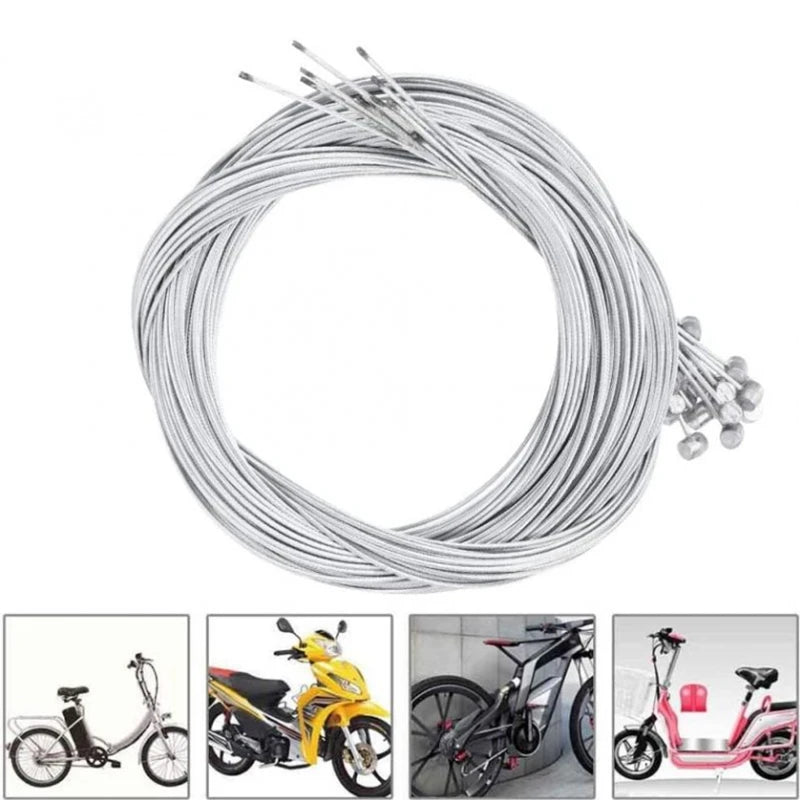 10/5/3/1PC 2M MTB Bicycle Brake Line Bicycle Speed Line Fixed Gear Shifter Gear Brake Cable Set Core Inner Wire MTB Road Bik…