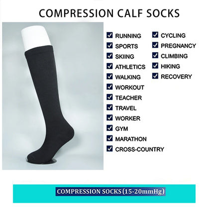 Varicose Veins Compression Socks Fit For Golf Rugby Running Hiking Sports For Anti Fatigue Driving Travel Flight Women Men S…