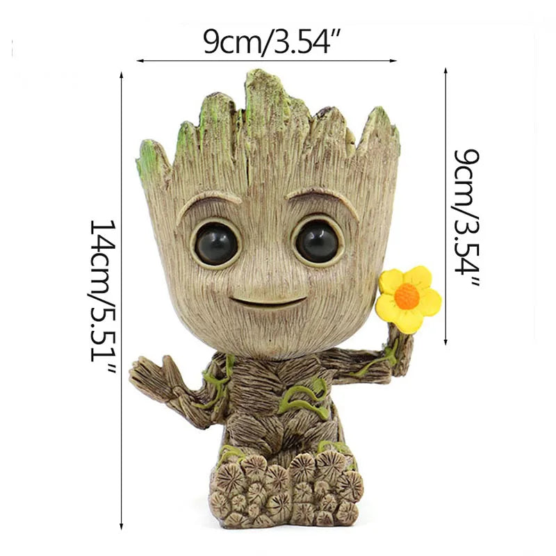 Home Decoration Crafts Miniature Model Office Desktop Display Cartoon Groot Figurines Handicrafts Decor Tree Man Ornament 5C…