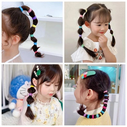 20/50pcs Kids Elastic Hair Bands Girls Sweets Scrunchie Rubber Band for Children Hair Ties Clips Headband Baby Hair Accessor…