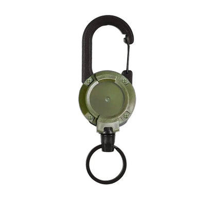 Retractable Heavy Duty Pull Reel Carabiner Key Chains Strong Steel Wire Rope Buckle Spring Key Ring Outdoor Sporty Keychain…
