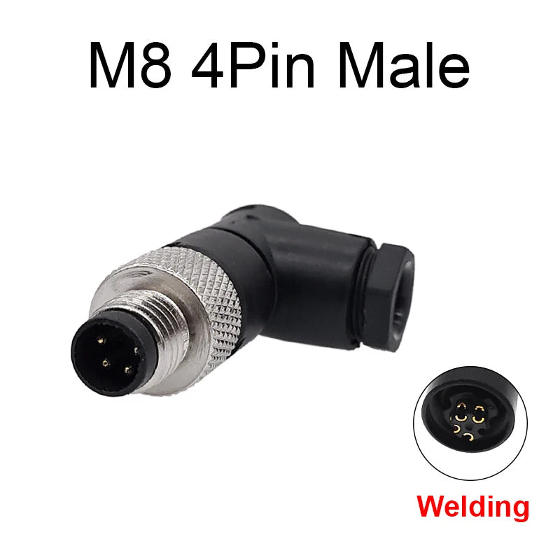 M8 Sensor Connector Waterproof Male&Female Plug Straight Angle Screw Threaded Coupling 3Pin 4Pin - image 22