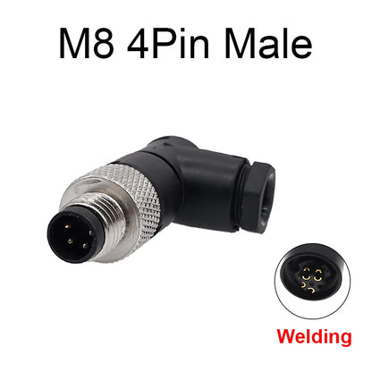 M8 Sensor Connector Waterproof Male&Female Plug Straight Angle Screw Threaded Coupling 3Pin 4Pin - image 22