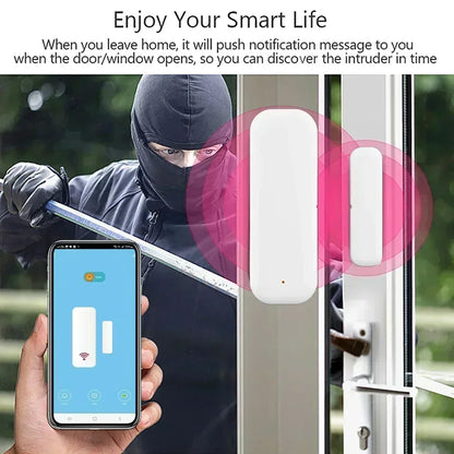 Tuya WiFi Zigbee Door Sensor Window Sensor Contact Sensor For Smart Home Smart Life APP Remote Control for Yandex Alexa - im…