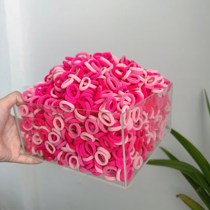 50/100Pcs Colorful Basic Nylon Ealstic Hair Ties for Girls Ponytail Hold Scrunchie Rubber Band Kid Fashion Hair Accessories…