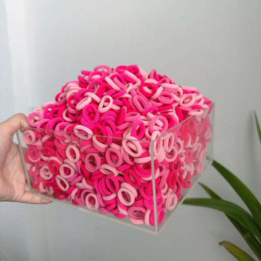 50/100Pcs Colorful Basic Nylon Ealstic Hair Ties for Girls Ponytail Hold Scrunchie Rubber Band Kid Fashion Hair Accessories…