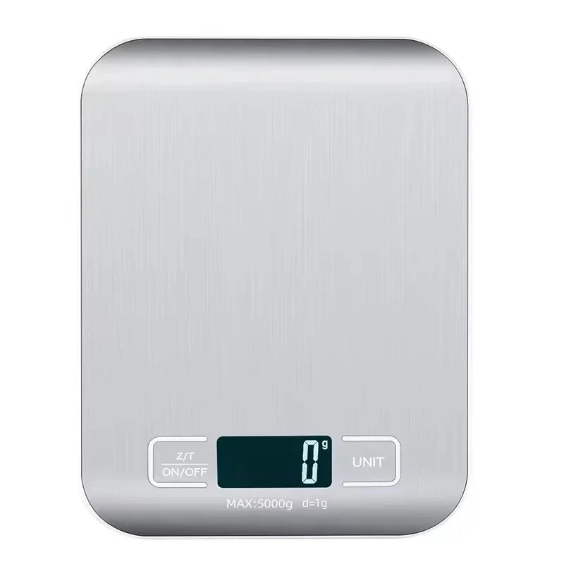 Digital Kitchen Scale 10/5kg-1g LED Display Stainless Steel Panel Electronic Scales for Home Food Snacks Weighing Baking Too…
