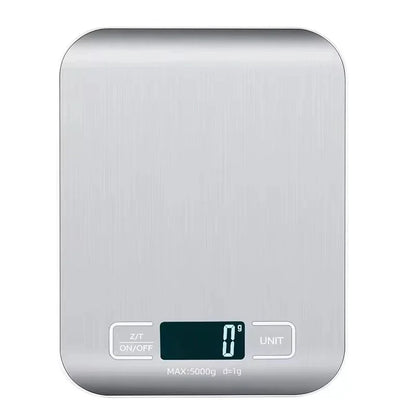 Digital Kitchen Scale 10/5kg-1g LED Display Stainless Steel Panel Electronic Scales for Home Food Snacks Weighing Baking Too…