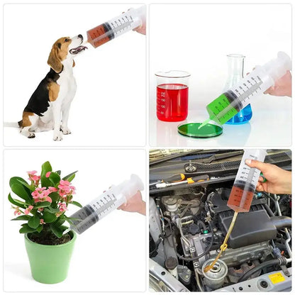 100/300/550ml Large Capacity Syringes Oil Pump With 1m Hose Pet Feeding Measuring Pump Hydroponics Nutrient Big Syringe - im…