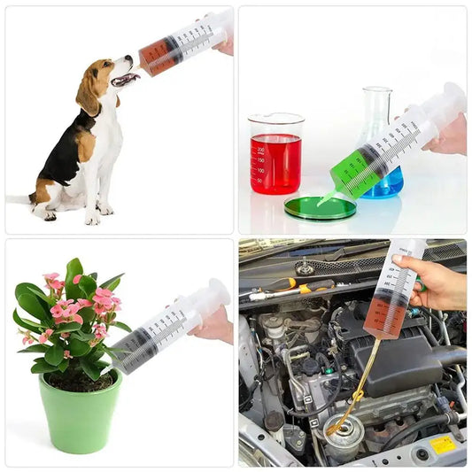 100/300/550ml Large Capacity Syringes Oil Pump With 1m Hose Pet Feeding Measuring Pump Hydroponics Nutrient Big Syringe - im…