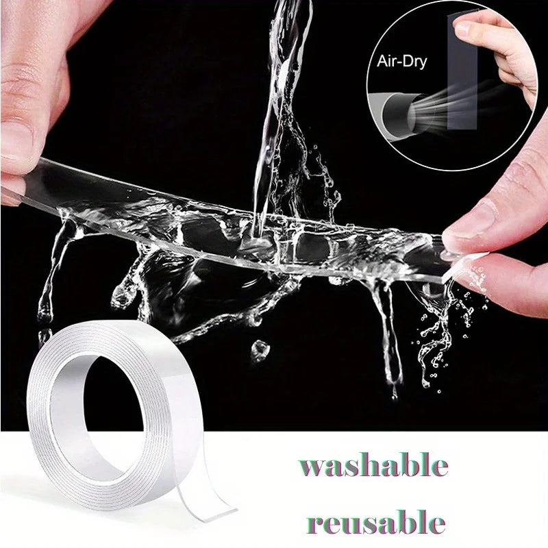 "Versatile Reusable Double-Sided Waterproof Adhesive Tape - Perfect for Kitchen and Bathroom Supplies" - image 3