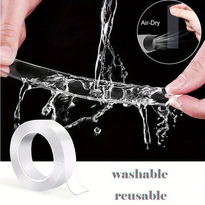 "Versatile Reusable Double-Sided Waterproof Adhesive Tape - Perfect for Kitchen and Bathroom Supplies" - image 3