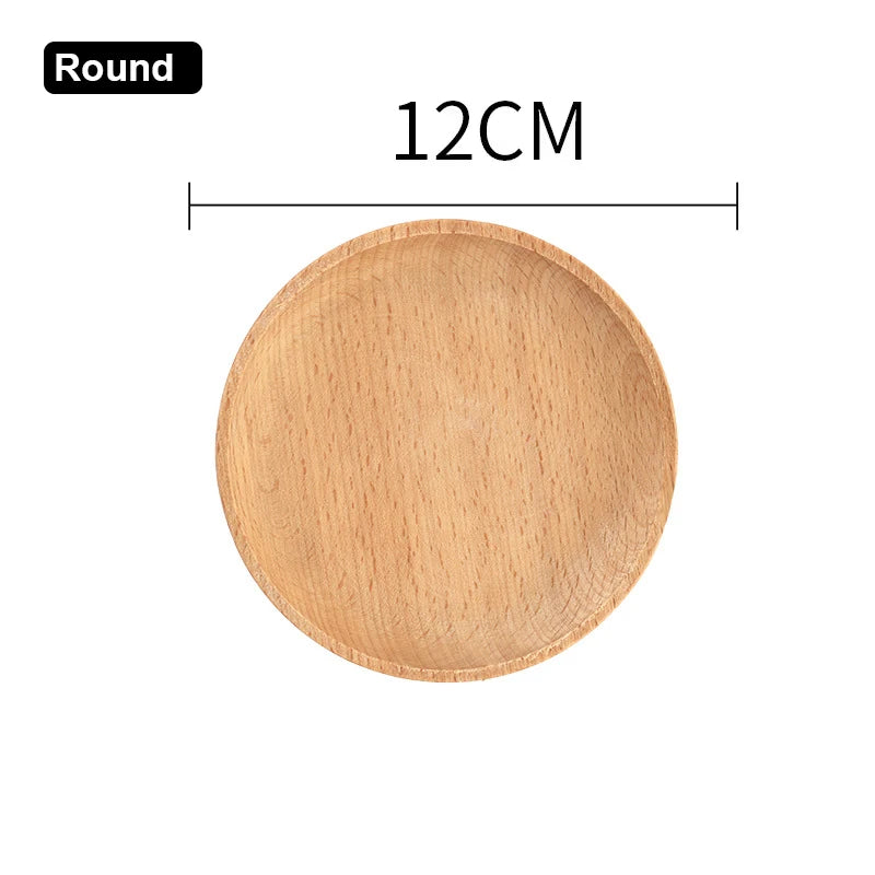 Walnut Wooden Tray Ins Wind Small Wooden Plate Japanese Rectangular Dinner Plate Cake Bread Coffee Tea Solid Wood Plate Tray…
