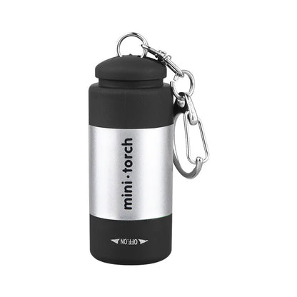 Pocket Keychain Flashlight Waterproof Outdoor Hiking Camping Mini FlashlightUSB Rechargeable LED Multifunctional Strong Ligh…