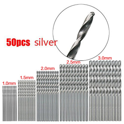 100/50Pcs Titanium Coated Drill Bits HSS High Speed Steel Set Tool Quality Power Tools 1/1.5/2/2.5/3mm - image 4