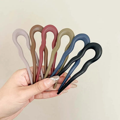 U-Shaped Hair Fork Fashion Tortoiseshell Acetate Acrylic Hairpin Geometric Headwear Hair Sticks Women Girls Hair Accessories…