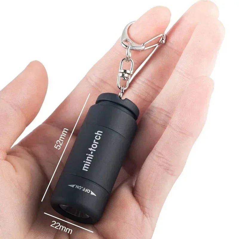 Pocket Keychain Flashlight Waterproof Outdoor Hiking Camping Mini FlashlightUSB Rechargeable LED Multifunctional Strong Ligh…