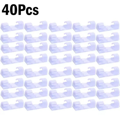 Cable Clips Organizer Drop Wire Holder Cord Management Self-Adhesive Cable Manager Fixed Clamp Wire Winder For Home Office C…