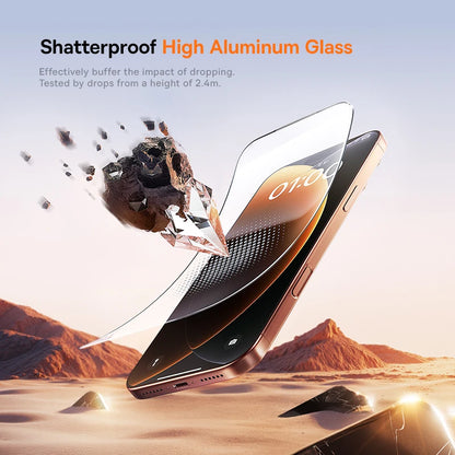 Baseus Tempered Glass for iPhone 17 16 15 14 13 12 Pro Max Screen Protector HD With Cleaning Kit Anti Peeping Dust-proof Gla…