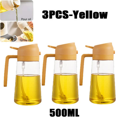 200/300/500ml Oil Spray Bottle BBQ Cooking Olive Oil Sprayer Plastic Baking Oil Spray Empty Bottle Vinegar Bottle Or Oil bru…